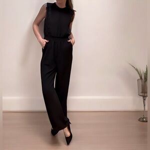 Monteau Black Formal Jumper with Lace Detail